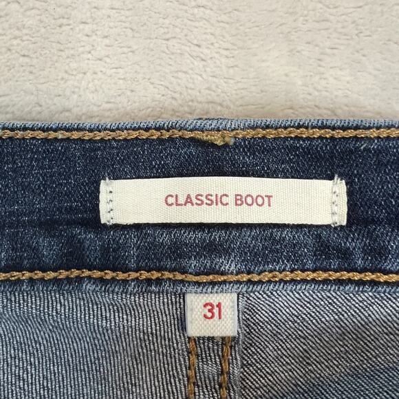 Levis Jeans Womens 31 Blue Denim Classic Boot Cut Stretch Mid Rise Preppy Casual - Picture 7 of 12